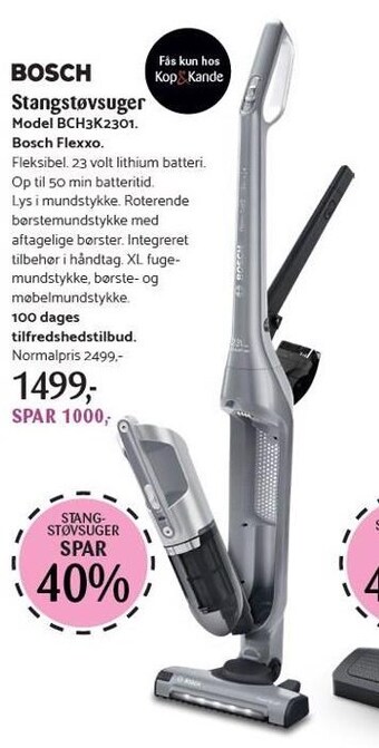 Kop & Kande Bosch stangstøvsuger tilbud