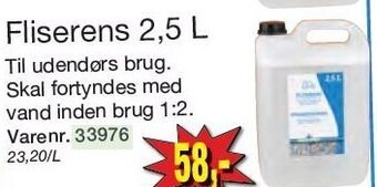 Harald Nyborg Fliserens 2,5 l tilbud