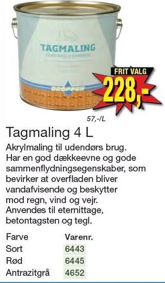 Harald Nyborg Tagmaling 4 l tilbud