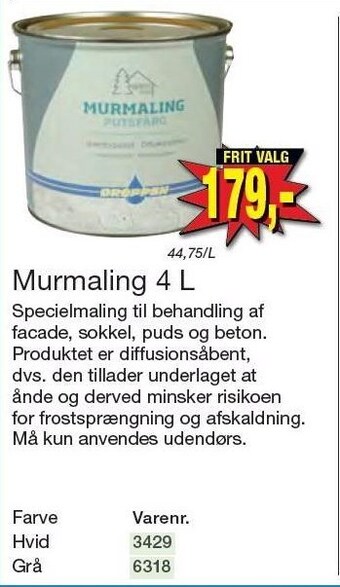 Harald Nyborg Murmaling 4 l tilbud