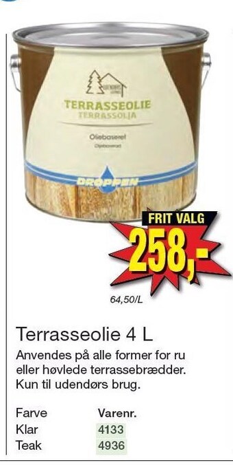 Harald Nyborg Terrasseolie tilbud