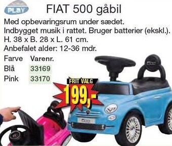 Harald Nyborg Fiat 500 gåbil tilbud