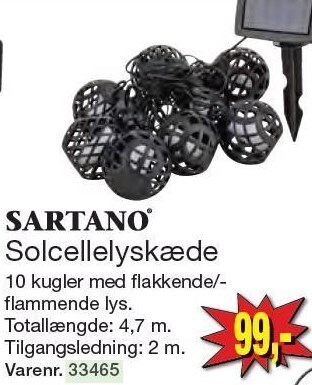 Harald Nyborg Sartano solcellelyskæde tilbud