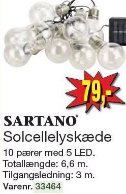 Harald Nyborg Sartano solcellelyskæde tilbud