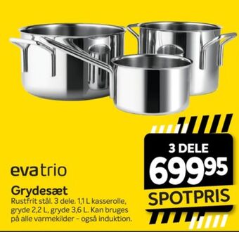 Din Isenkræmmer Eva trio grydesæt tilbud