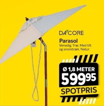 Din Isenkræmmer Dacore parasol tilbud