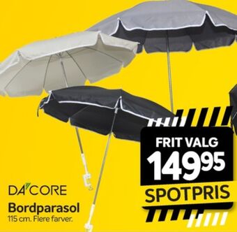 Din Isenkræmmer Dacore parasol tilbud
