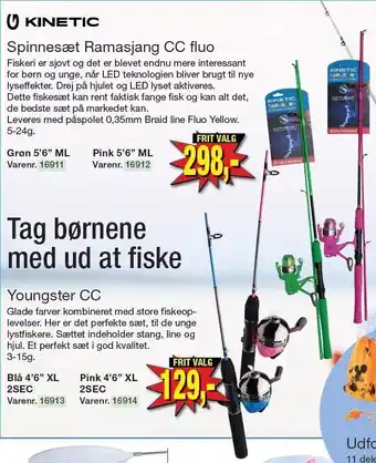 Kinetic spinnesæt ramasjang cc fluo eller youngster cc