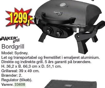 Harald Nyborg Baker grill bordgrill tilbud
