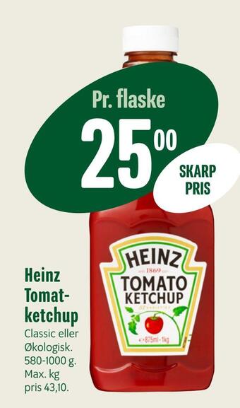 Min Købmand Heinz tomatketchup tilbud