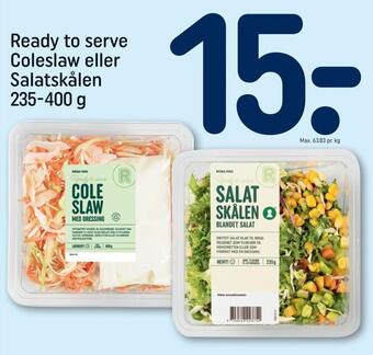 REMA 1000 Ready to serve coleslaw eller salatskålen tilbud