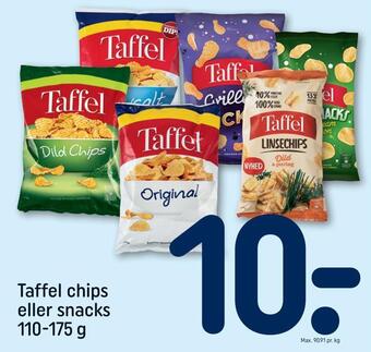 REMA 1000 Taffel chips eller snacks tilbud