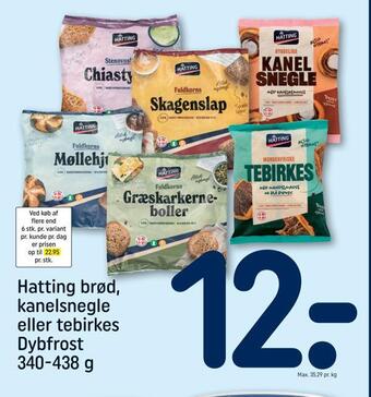 REMA 1000 Hatting brød, kanelsnegle eller tebirkes tilbud