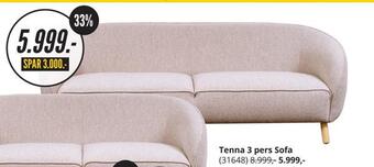 My Home Tenna 3 pers sofa tilbud
