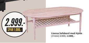 My Home Lianna sofabord med hylde tilbud