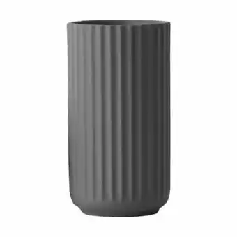 Imerco Lyngby porcelæn vase - h 20 cm - porcelæn - mørkegrå tilbud