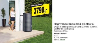Harald Nyborg Regnvandstønde med planteskål tilbud