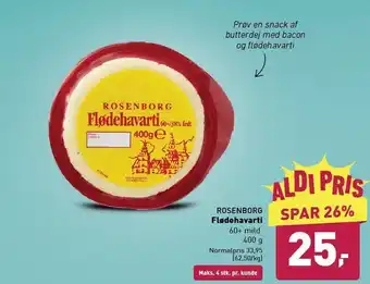 ALDI Rosenborg flødehavarti tilbud