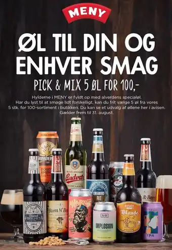 MENY Pick n' mix specialøl tilbud