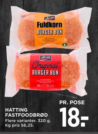 Hatting burgerboller fuldkorn
