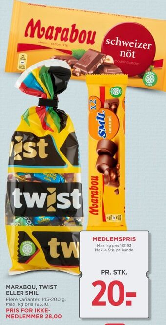 MENY Twist dessertchokolade tilbud