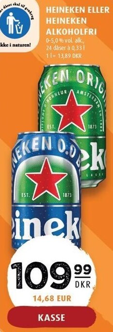 Scandinavian Park Heineken eller heineken alkoholfri tilbud
