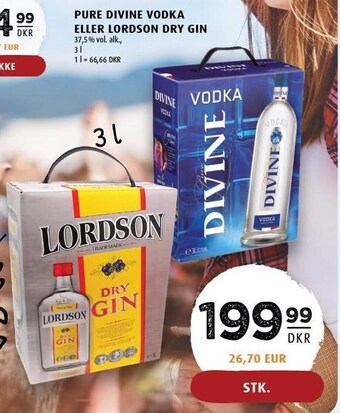 Scandinavian Park Pure divine vodka eller lordson dry gin tilbud