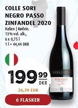Scandinavian Park Colle sori negro passo zinfandel 2020 tilbud