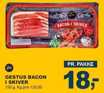 Let-Køb Gestus bacon i skiver tilbud