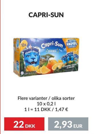 Nielsen's Discount Capri-sun tilbud