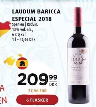 Laudum baricca especial 2018 - 6 flasker