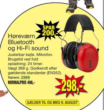 Harald Nyborg Høreværn bluetooth og hi-fi sound tilbud