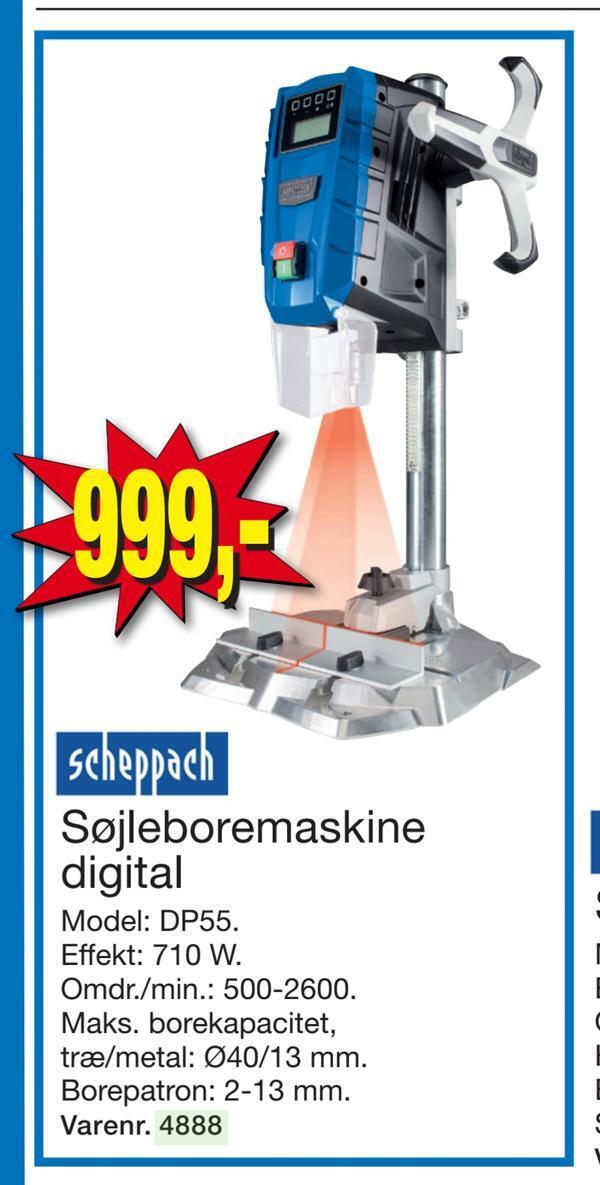 Søjleboremaskine digital tilbud hos Harald