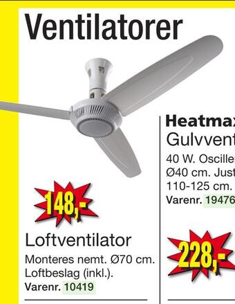 Harald Nyborg Loftventilator tilbud