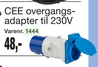 Harald Nyborg Cee overgangs adapter til 230v tilbud