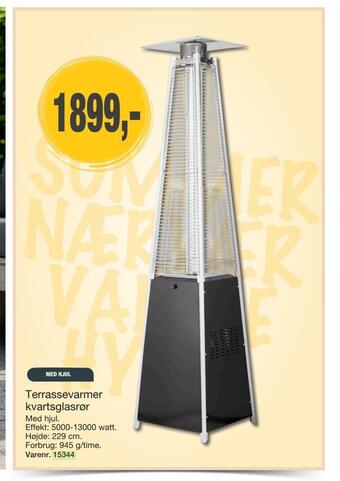 Harald Nyborg Terrassevarmer kvartsglasrør tilbud