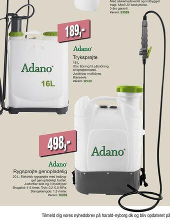 Harald Nyborg Rygsprøjte genopladelig tilbud