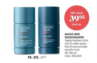 Matas Matas men deodoranter tilbud