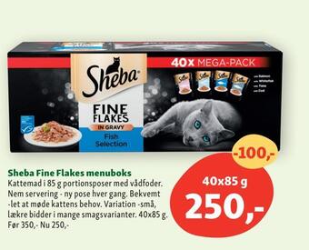 Maxi Zoo Sheba fine flakes menuboks tilbud