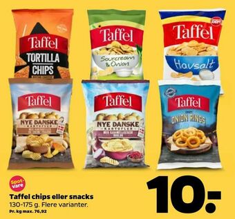 Netto Taffel chips eller snacks tilbud