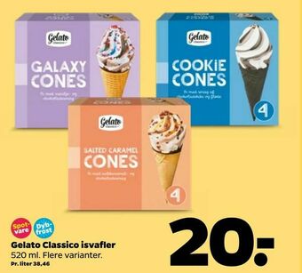 Netto Gelato Classico isvafler tilbud