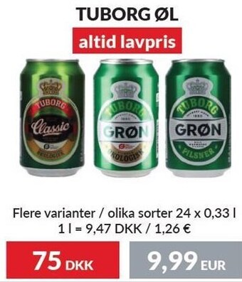 Nielsen's Discount Tuborg øl tilbud