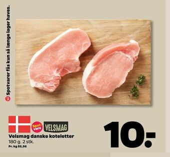 Netto Velsmag danske koteletter tilbud