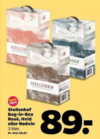Netto Stellenhof Bag-in-Box Rosé, Hvid eller Rødvin tilbud