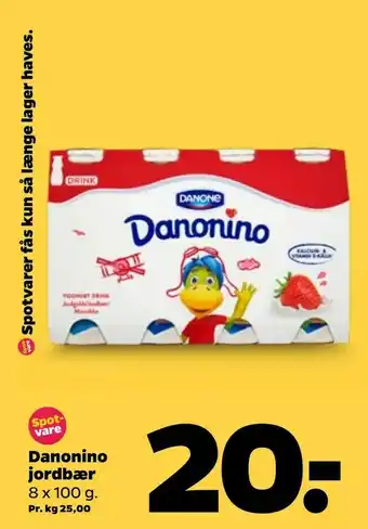 Netto Danonino jordbær tilbud