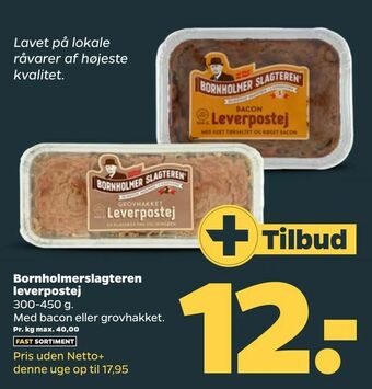 Netto Bornholmerslagteren leverpostej tilbud