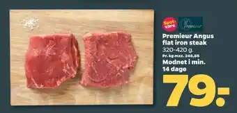 Netto Premieur Angus flat iron steak tilbud