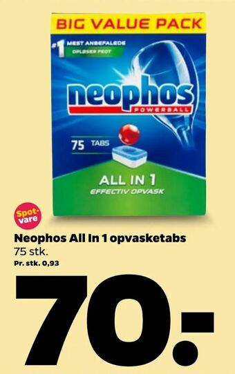 Netto Neophos All In 1 opvasketabs tilbud