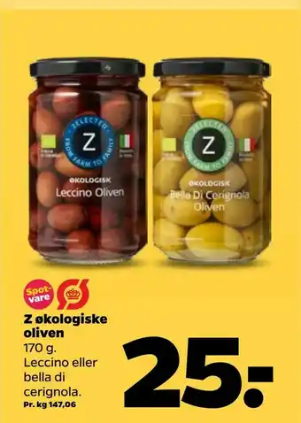 Netto Z økologiske oliven tilbud