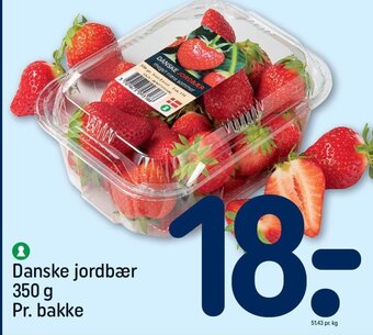 REMA 1000 Danske jordbær 350 g Pr. bakke tilbud